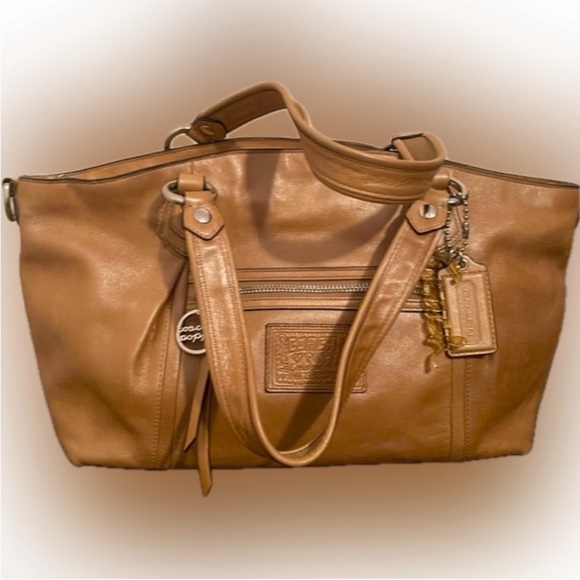 Coach | Bags | Coach Poppy Legacy Leather Rocker Satchel Stripe 